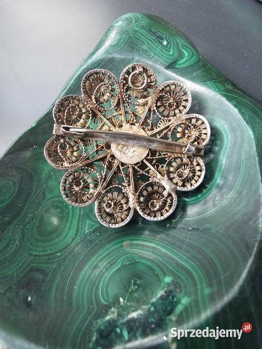 Broszka srebrna filigran Warszawa sprzedam