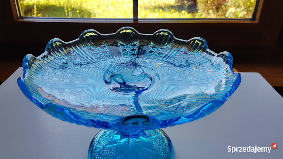 Patera wzór 320 Wachlarze Ząbkowice kolorowe Porcelana i szkło śląskie Dąbrowa Górnicza