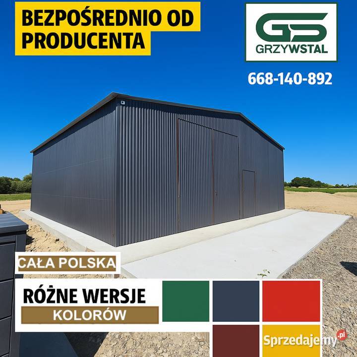 Garaż blaszany Garaże Blaszane Magazyn WiataHala Jędrzejów
