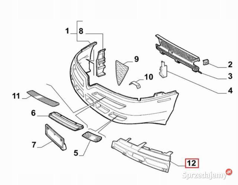 KRATKA ZDERZAKA PRAWY PRZÓD ALFA ROMEO SPIDER