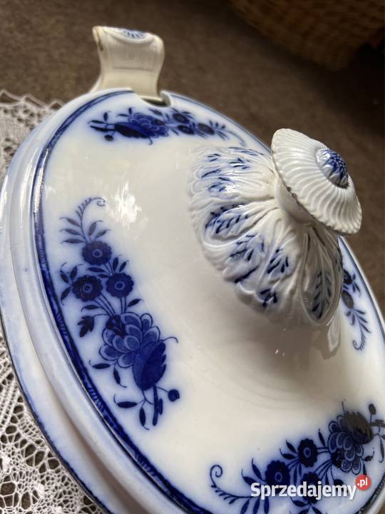 Stara waza porcelanowa snutych sygnowana Boch biały Zabrze