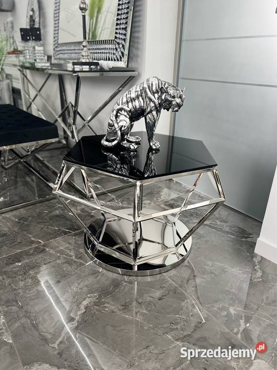 Nowoczesny stolik kawowy ława do salonu czarny