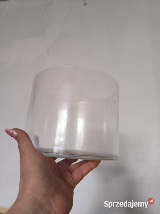 Szklane misy cylindry dekoracyjne grube szkło Wojcieszyn sprzedam