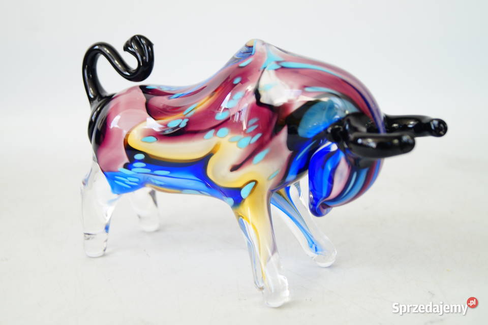 Figura szklana Murano style Byk byczek Wall wielkopolskie Gizałki sprzedam