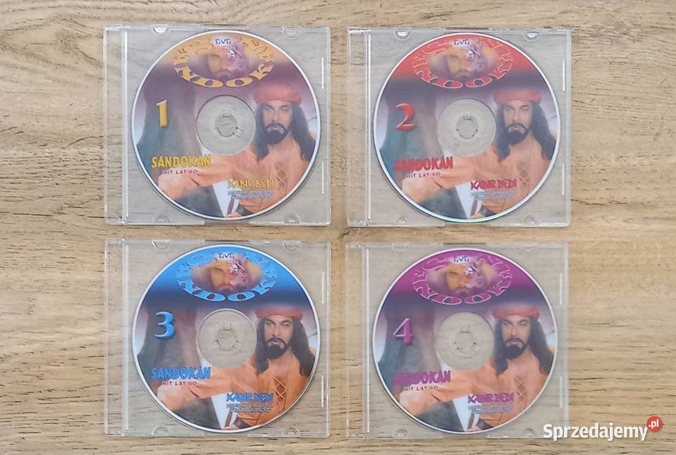 Serial Sandokan 6 odcinków 4 płyty Kabir Bedi do