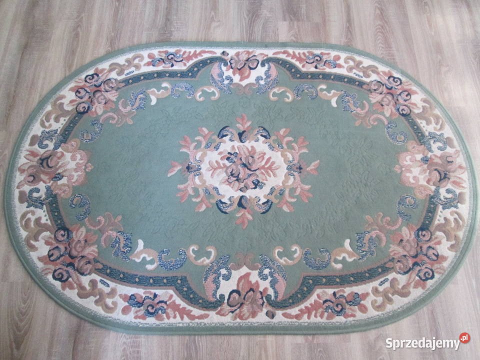 DYWAN owalny zielony 175 x 115 Dywany i wykładziny Brzostek