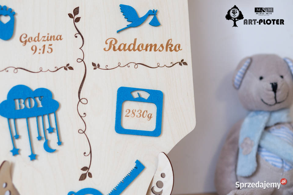 Metryczka Prezent Narodziny Dziecko Chrzest śląskie Kłomnice