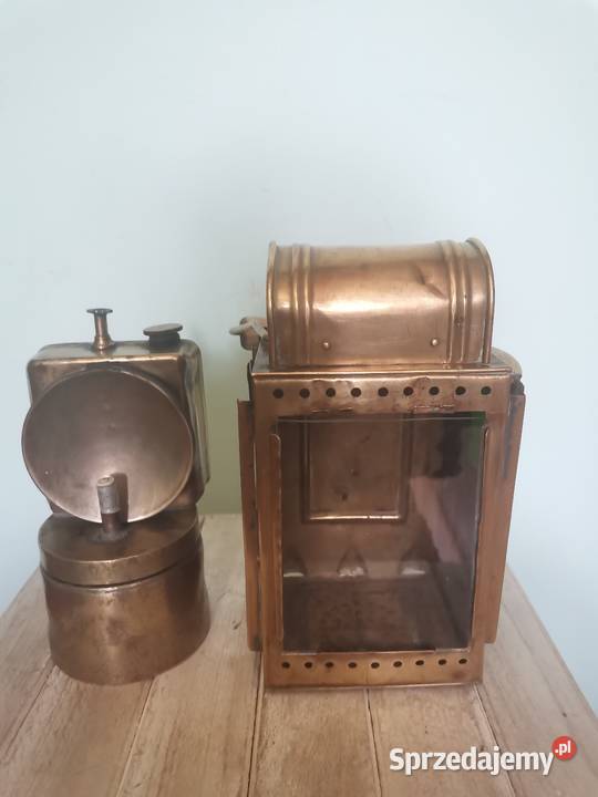 Stara lampa kolejowa na karbid z lat 30 tych Kraków