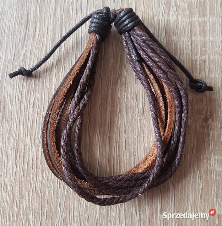 083 Nowa bransoletka męska boho hippie skóra Szczecin