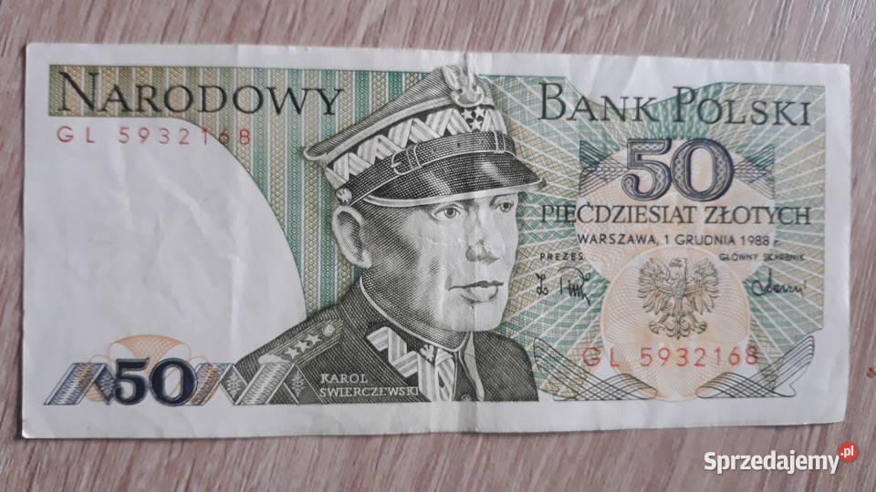 50 złotych 1 XII 1988 r seria GL Konin