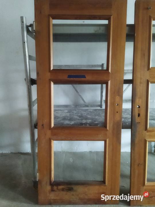 3 skrzydła drzwiowe z drewna 84cm Miastko