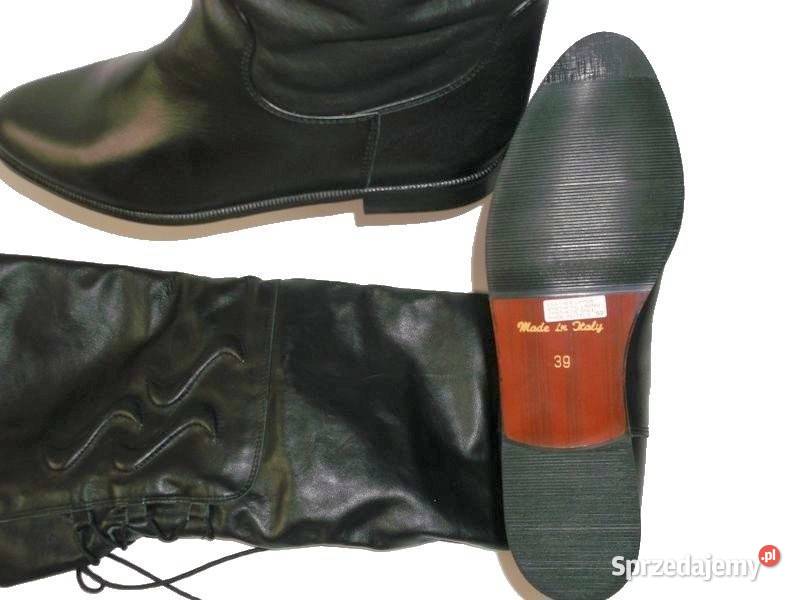 Kozaki Oficerki Naturalna Skóra Italia 39 Moda i Styl Wrocław