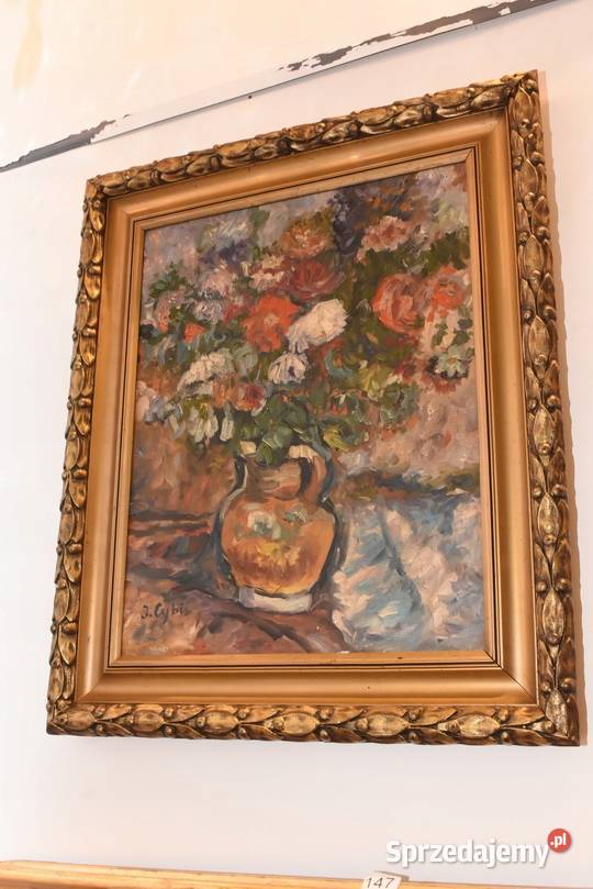 Jan Cybis Martwa Natura Kwiaty w Wazonie Obraz Kraków