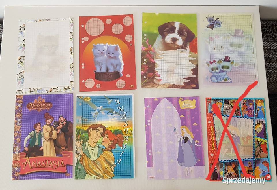 Karteczki kolekcjonerskie do segregatorów różne