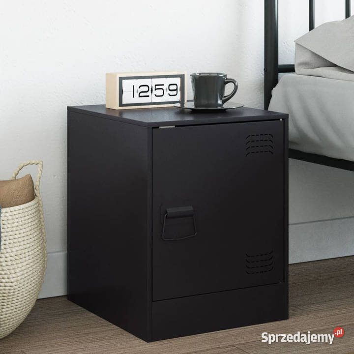 Szafka nocna czarna 345x39x44 stal WM841607