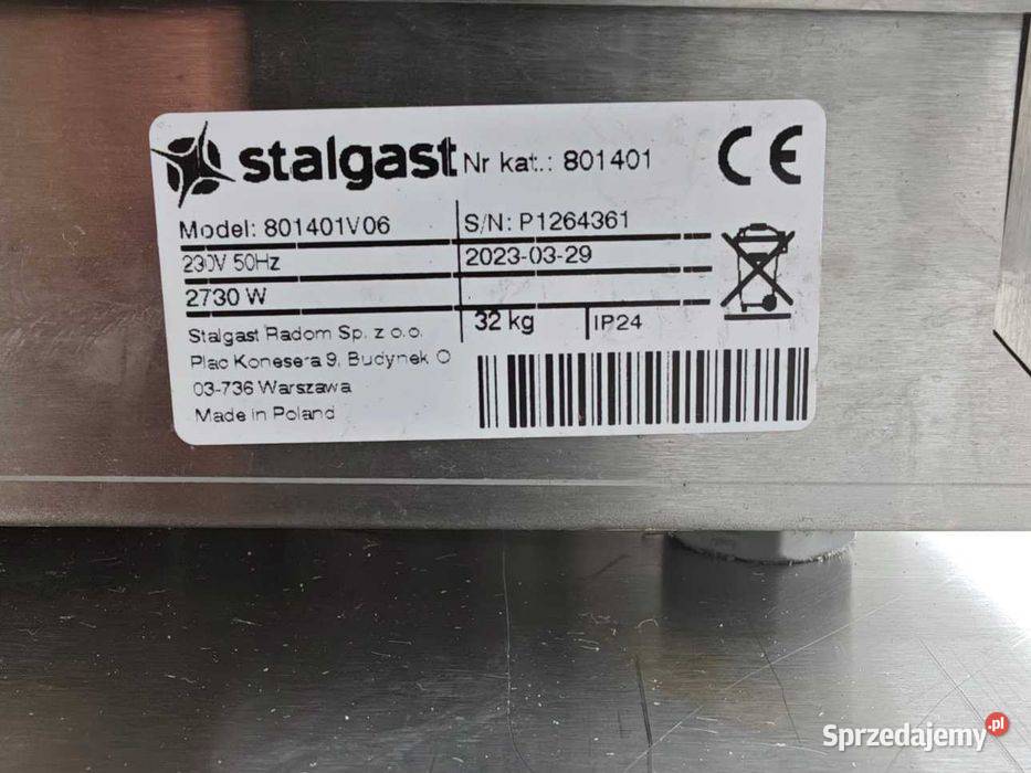 Zmywarkowyparzarka Stalgast AQUA A3 801401 2023 Gastronomia śląskie Góra
