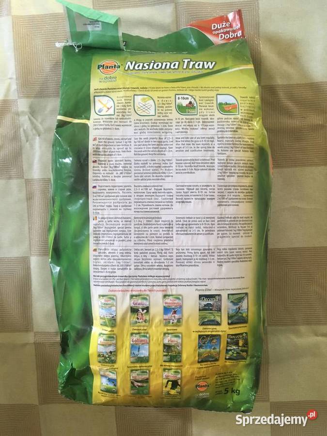 Planta 5 nasiona Trawnik wolno rosnący 200 m kw Trawy Kołobrzeg sprzedam