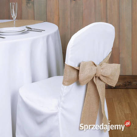 Pokrowiec na krzesło Biały satyna Banquet satin sprzedam