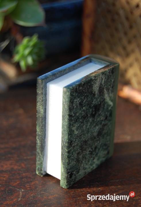 Księga Koran figurka vintage granit nefryt odcienie zieleni Lublin