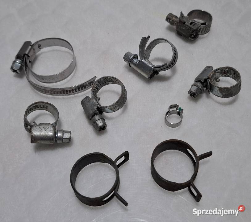 Obejmy opaski zaciskowe ślimakowe metalowe mix 9 Czeladź sprzedam