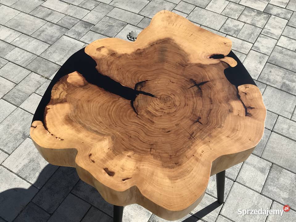 Stolik kawowy drewniany żywica epoksydowa Warszawa