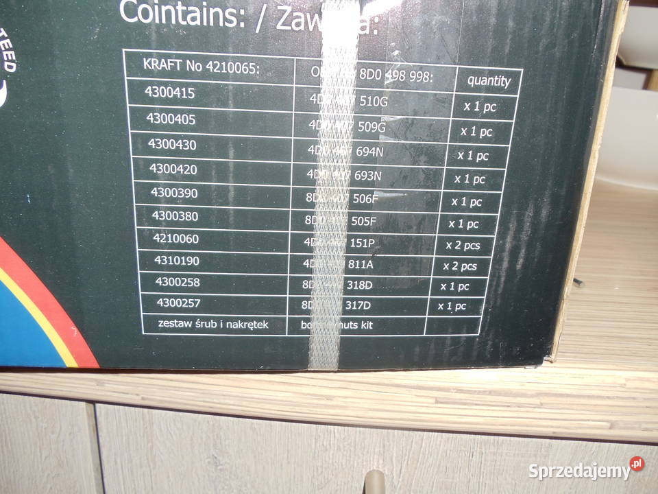 komplet wahaczyprzód passat b5 audi a4 a6 skoda śląskie Częstochowa