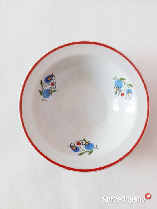 Lubiana vintage PRL wzór kaszubski talerze Częstochowa