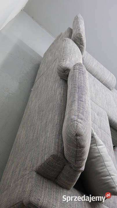 TPT Narożnik funkcja spania Szara tkanina kanapa 97cm