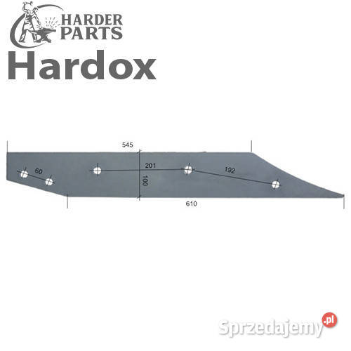 Płoza długa HARDOX 27340901L części do pługa Suwałki