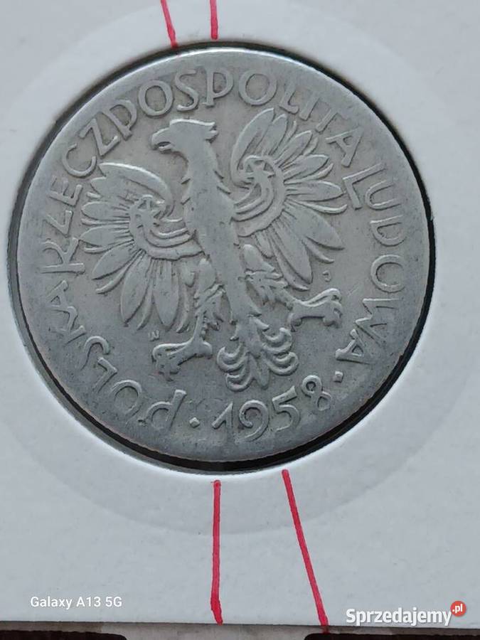 5 Złotych Rybak 1958 r Skrętka 2 Konin