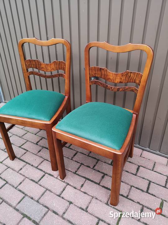 Krzesła ARTDECO Stare Antyk Komplet 2 Sztuki wielkopolskie Swarzędz