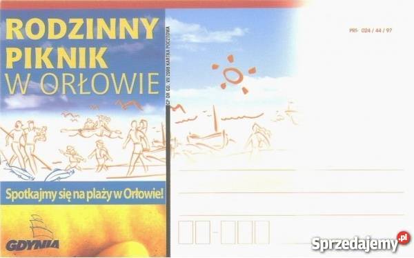 KARTKA POCZTOWA GDYNIA RODZINNY PIKNIK W ORŁOWIE sprzedam