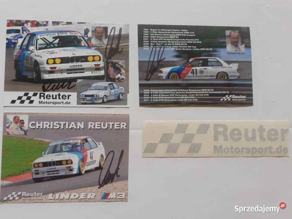 Reuter Motorsportkarty naklejka BMW M3 E30 Warszawa