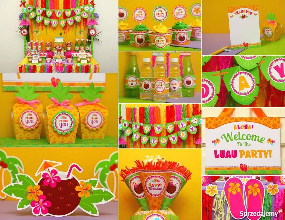 Hawaje Aloha Hawajskie party szablony urodziny wielkopolskie