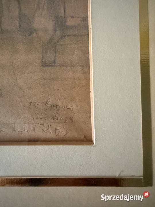 Grafika Oryginalny Rysunek Ołówkiem 1950 Alfred Czerwionka-Leszczyny