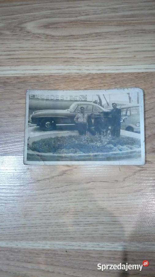 Mercedes Benz 300 SL Gullwing stara fotografia Dobieszowice