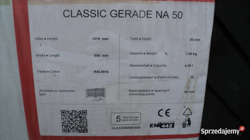 Grzejnik łazienkowyCosmo Classic NA 50 Nowy Bydgoszcz