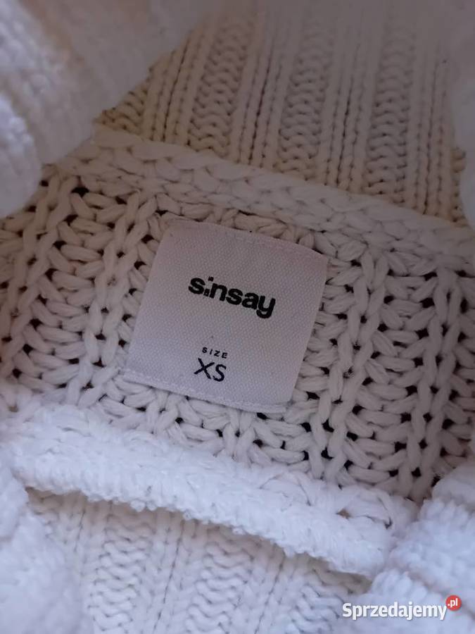 Sweter z golfem oversize biały Warszawa sprzedam