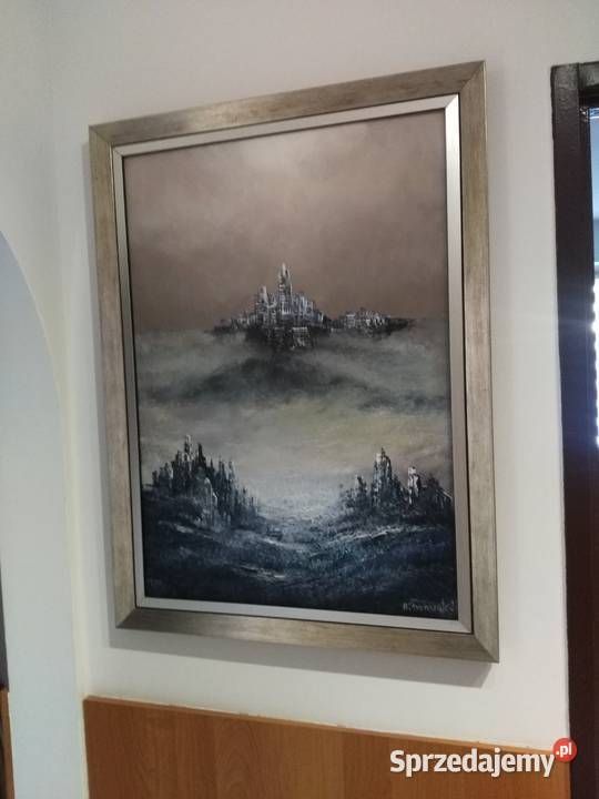 Andrzej Fronczak Droga do miasta akryl 2022 Włocławek sprzedam