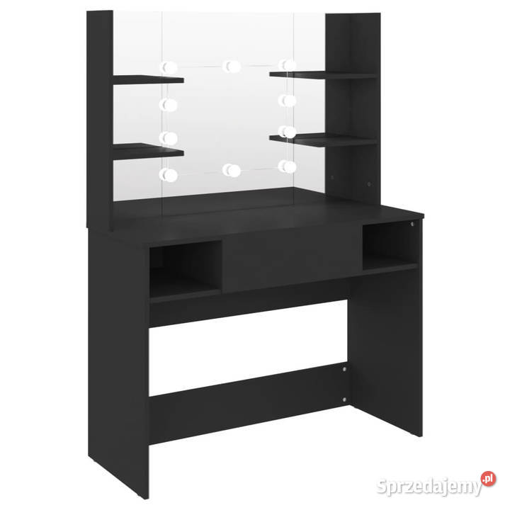 Stolik do makijażu z LED 100x40x135 MDF czarny Warszawa sprzedam