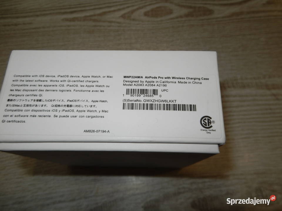 Słuchawki AirPods Pro with Wireless Charging Leżajsk sprzedam