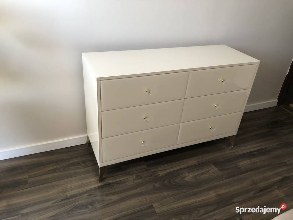 Komoda kremowa glamourlustrzana złota 120cm wielkopolskie Kępno sprzedam
