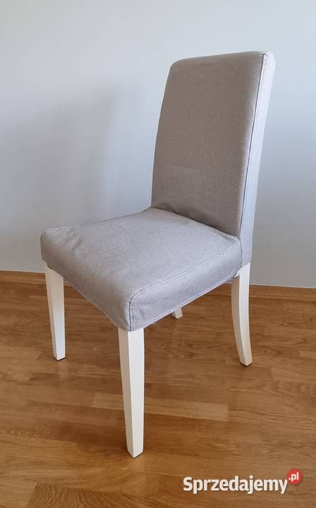 4x KRZESŁO IKEA HENRIKSDAL białe szare krzesła