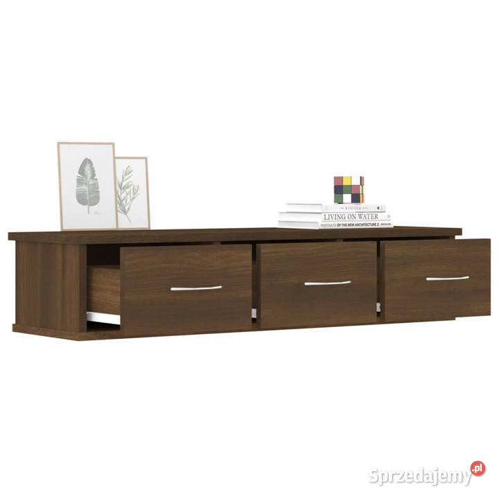 Szafka ścienna brązowy dąb 88x26x185 WM815083