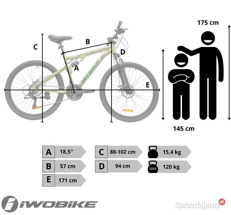 Rower Męski Górski 26 IWOBIKE Shimano Aluminium Gorlice