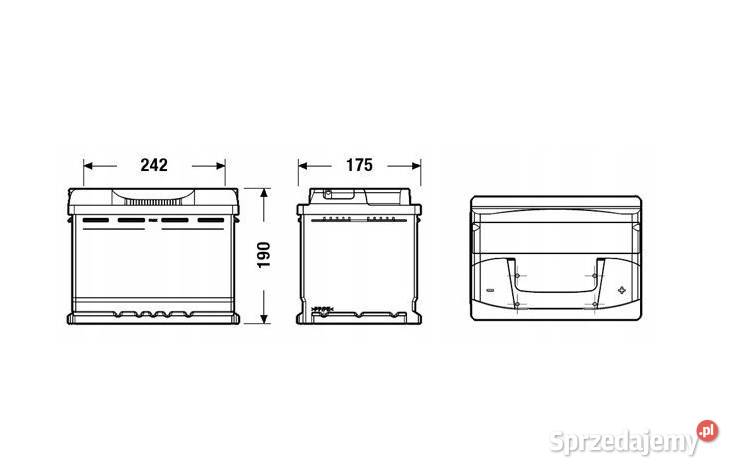 AKUMULATOR CENTRA PLUS 62AH 540A P wym Rok produkcji 2024