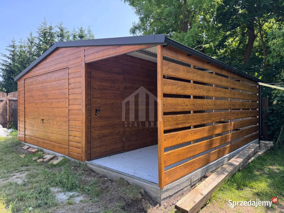 Garaż blaszany 4x6m wiata brama drzwi okno rynny Częstochowa sprzedam