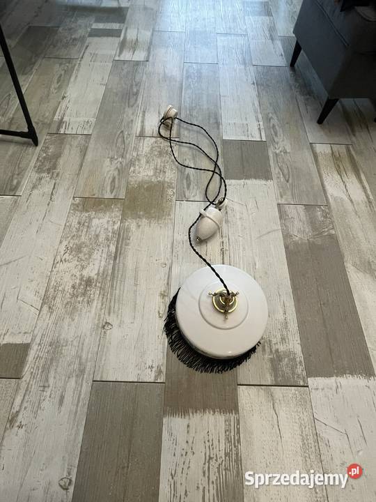 Stara lampa wisząca kuchenna z przeciwwagą Chudów