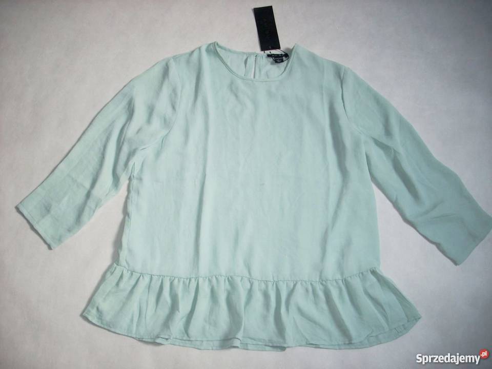 AMISU modna Bluzka Koszula Falbanka Nowa L XL Moda i Styl Nowy Sącz
