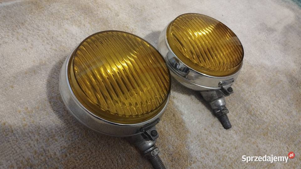 ŁADNE ŻÓŁTE HALOGENY CHROM PAL TRABANT WARTBURG Oświetlenie Świdnica